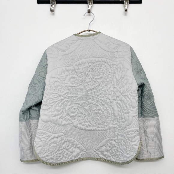 Quilted patchwork jacket; handmade from repurposed materials. - Picture 3 of 3